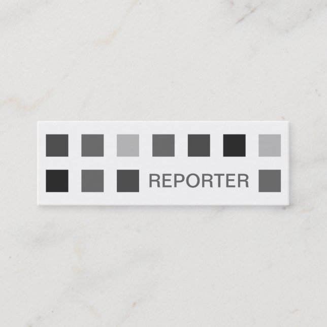 REPORTER (Mod-Quadrate) Mini Visitenkarte (Vorderseite)