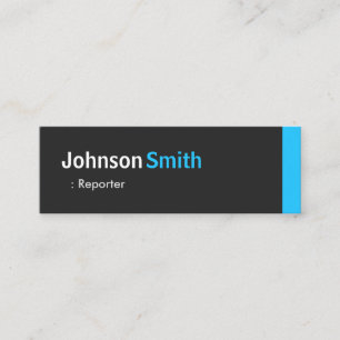 Reporter - Personal Aqua Blue Mini Visitenkarte