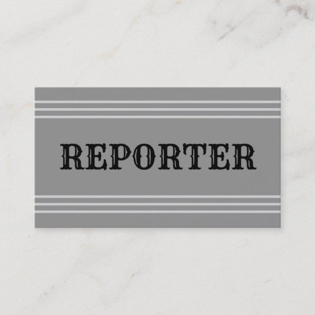 Reporter-Visitenkarte Visitenkarte (Vorderseite)