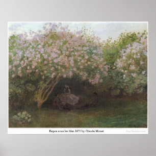 Repos sous les lilas 1872 durch Claude Monet Poster
