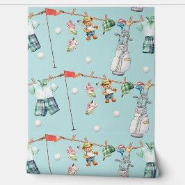 reppy Little Golfer Clothesline on light blue Tapete
