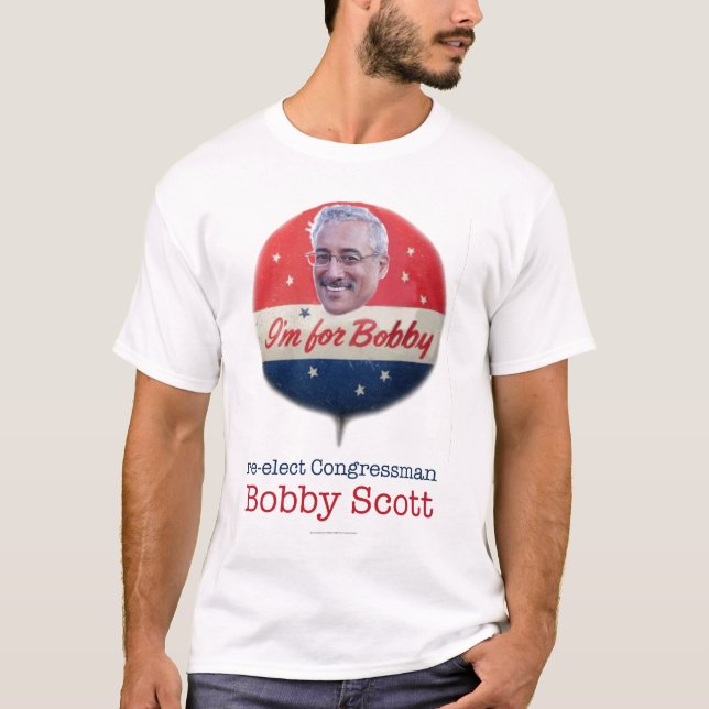 Repräsentant. Bobby Scott für Kongreß "Knopf" 1 T-Shirt (Vorderseite)
