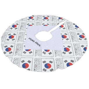 Repräsentant Korea S Koreanische Flagge Kacheln Pe Leinenimitat Weihnachtsbaumdecke