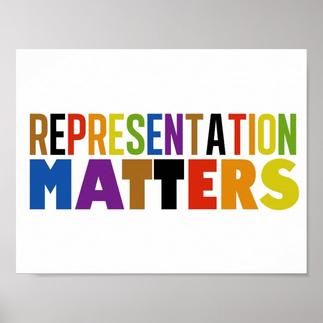 Repräsentation Regenbogen Vielfalt Poster (Vorne)