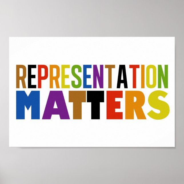 Repräsentation Regenbogen Vielfalt Poster (Vorne)