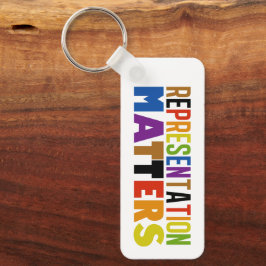 Repräsentation zählt Regenbogen Vielfalt Schlüsselanhänger