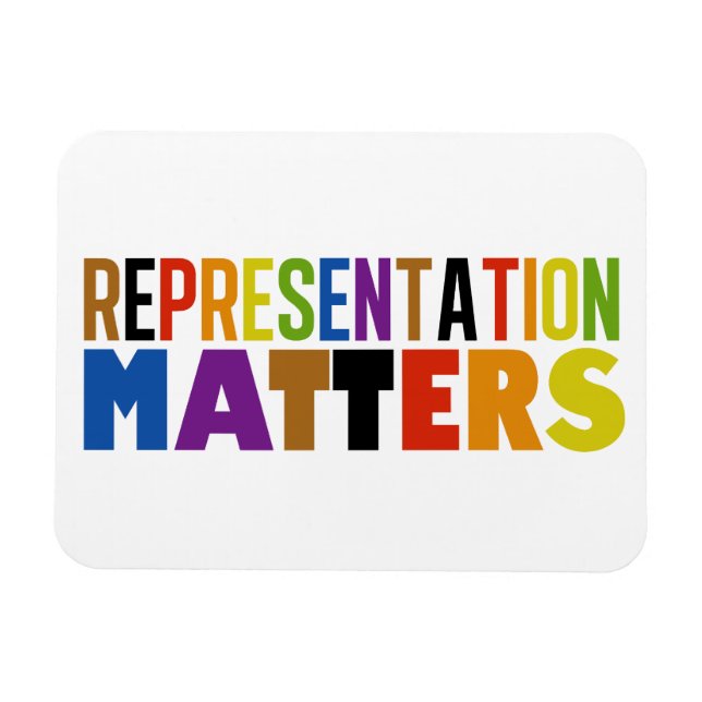 Representation ist wichtig Regenbogen-Diversity-Ka Magnet (Horizontal)