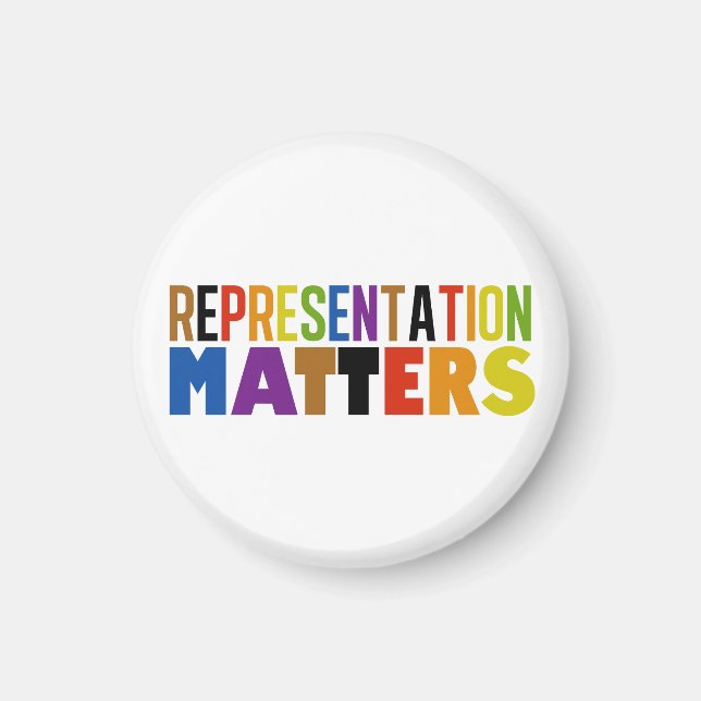 Representation Matters Rainbow Diversity LGBTQ Magnet (Vorne)