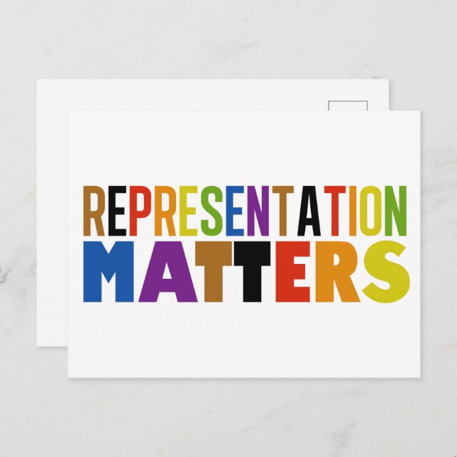 Representation Matters Rainbow Diversity Postkarte (Vorne/Hinten)
