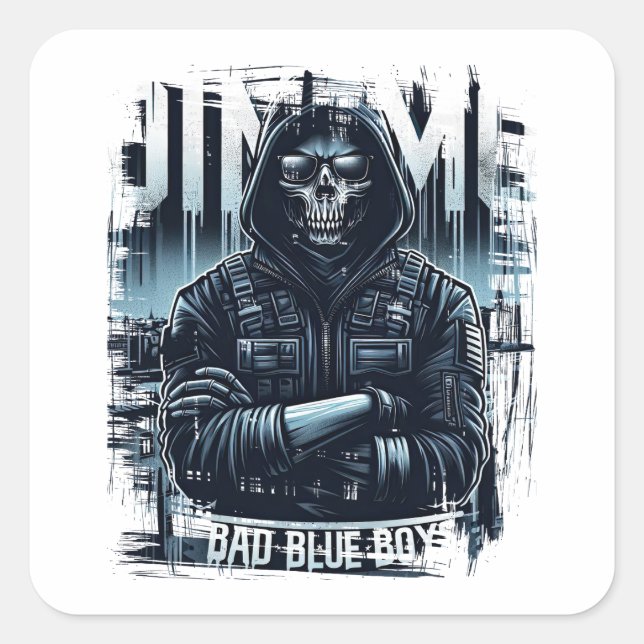 Representation of Zagreb's passionate ultras Quadratischer Aufkleber (Vorderseite)