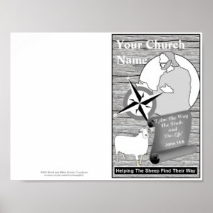 Reprintable Kirchen-Bulletin-Schablone Poster