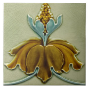 Repro 1900 Art Nouveau Floral Border Fliese