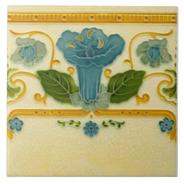 Repro 1900 Pilkington Straight Border Art Nouveau Fliese