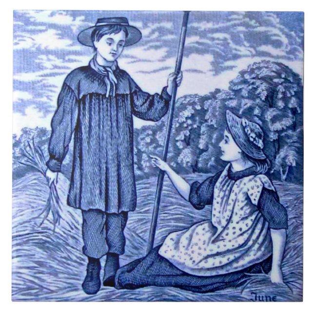 Repro Antiquariat Wedgwood Blue Kalender Serie Jun Fliese (Vorderseite)