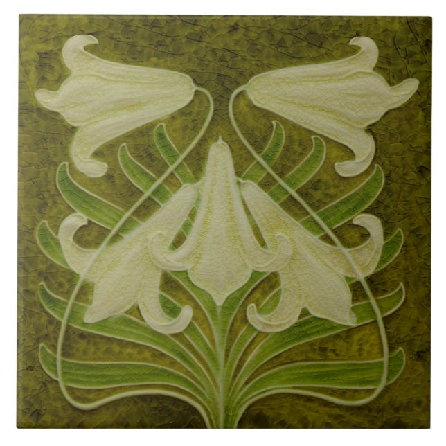 Repro Antique Art Nouveau Imitats Relief Sepia Ton Fliese (Vorderseite)