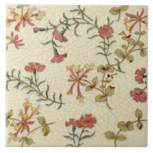 Repro Antique Minton Honeysuckle & Pinks auf Elfen Fliese