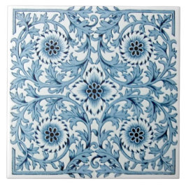 Repro Antiquitäten Blue & White Minton Tranferware Fliese
