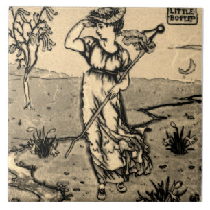 Repro Art Nouveau Modern Little Bo Peep Sketch Til Fliese