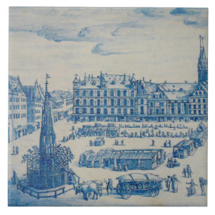 Repro Delft Nürnberger Stadtplatz Blaue Fliese