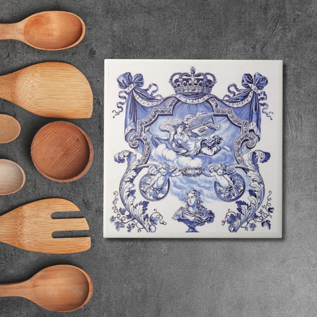 Repro Delft Tile Blue Royalty Bust Fliese (Repro Delft Tile Blue Royalty Bust
)