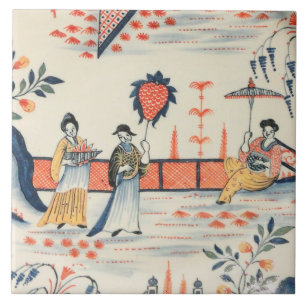 Repro Delft Tile Chinoiserie Fliese