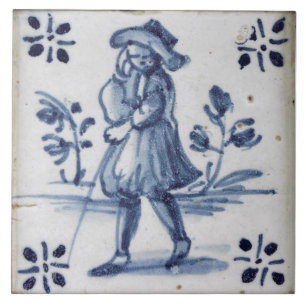 Repro Desoftman Blue Delft Tile Fliese