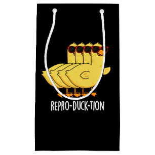 Repro-duck-tion Funny Animal Duck Pun Dark BG Kleine Geschenktüte