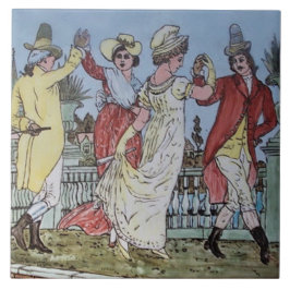 Repro farbig c.1900 Walter Crane Kinderzimmer Rhym Fliese