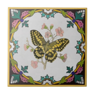 Repro-farbiger Minton-Gelber Schmetterling Fliese