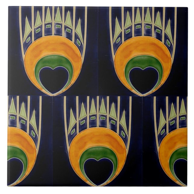 Repro German Art Nouveau Jugendstil Frieze Border Fliese (Vorderseite)