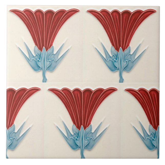 Repro German Art Nouveau Jugendstil Frieze Border Fliese (Vorderseite)