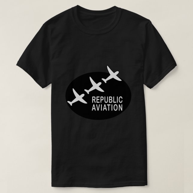 Repro-Logo der Republik Aviation (Black Ver.) Esse T-Shirt (Design vorne)