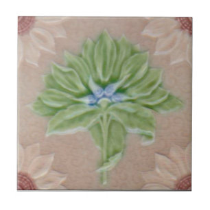 Repro Meakin Pastel Floral Majolica Imitate Fliese