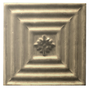 Repro Portugal Imitats Relief Gold Floral Tile Fliese