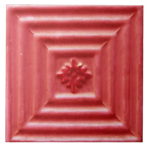 Repro Portugal Imitats Relief Red Floral Tile Fliese