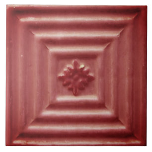Repro Portugal Imitats Relief Red Floral Tile Fliese