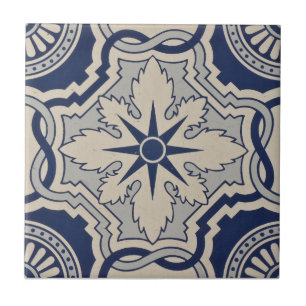 Repro Portugiesisch Blue Geometric Azulejos Tile Fliese
