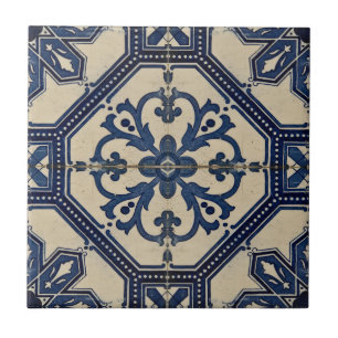 Repro Portugiesisch Blue Geometric Azulejos Tile Fliese