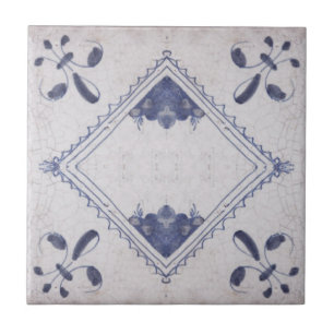 Repro Portugiesisch Floral Blue Azulejos Tile Fliese