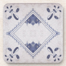 Repro Portugiesisch Floral Blue Azulejos Tile Getränkeuntersetzer