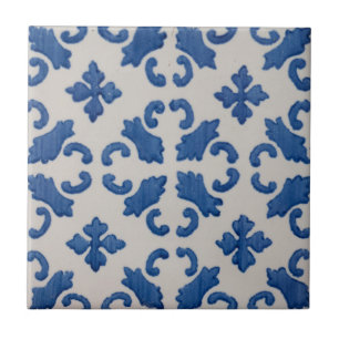 Repro Portus Blue Geometric Azulejos Fliese