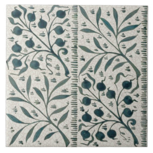 Repro seltene 1870er Jahre Wm Morris Co Handgestri Fliese