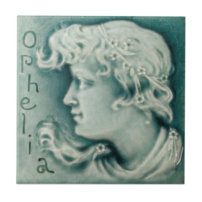 Repro Shakespeare Ophelia Portrait Imitats Relief Fliese (Vorderseite)