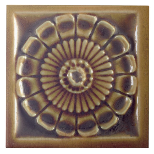 Repro Spanish AzulejosFaux relief Floral Tile Fliese (Vorderseite)
