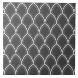 Repro Spanish Geometric Scale Azulejos Gray Tile Fliese