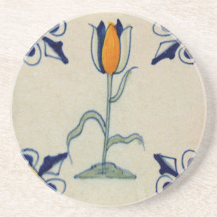 Repro Traditioneller Gelber Tulip Delft Tile Getränkeuntersetzer
