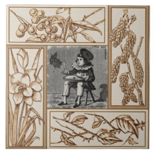 Repro Viktorianisch Little Jack Horner Kinderzimme Fliese