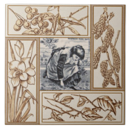 Repro Viktorianisches "Contrary Mary" Kinderzimmer Fliese