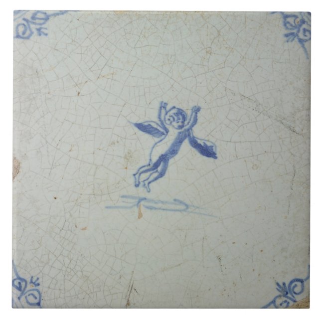 Repro Vintag Dutch Blue und White Delft Fliesen (Vorderseite)