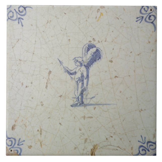 Repro Vintag Dutch Blue und White Delft Fliesen (Vorderseite)